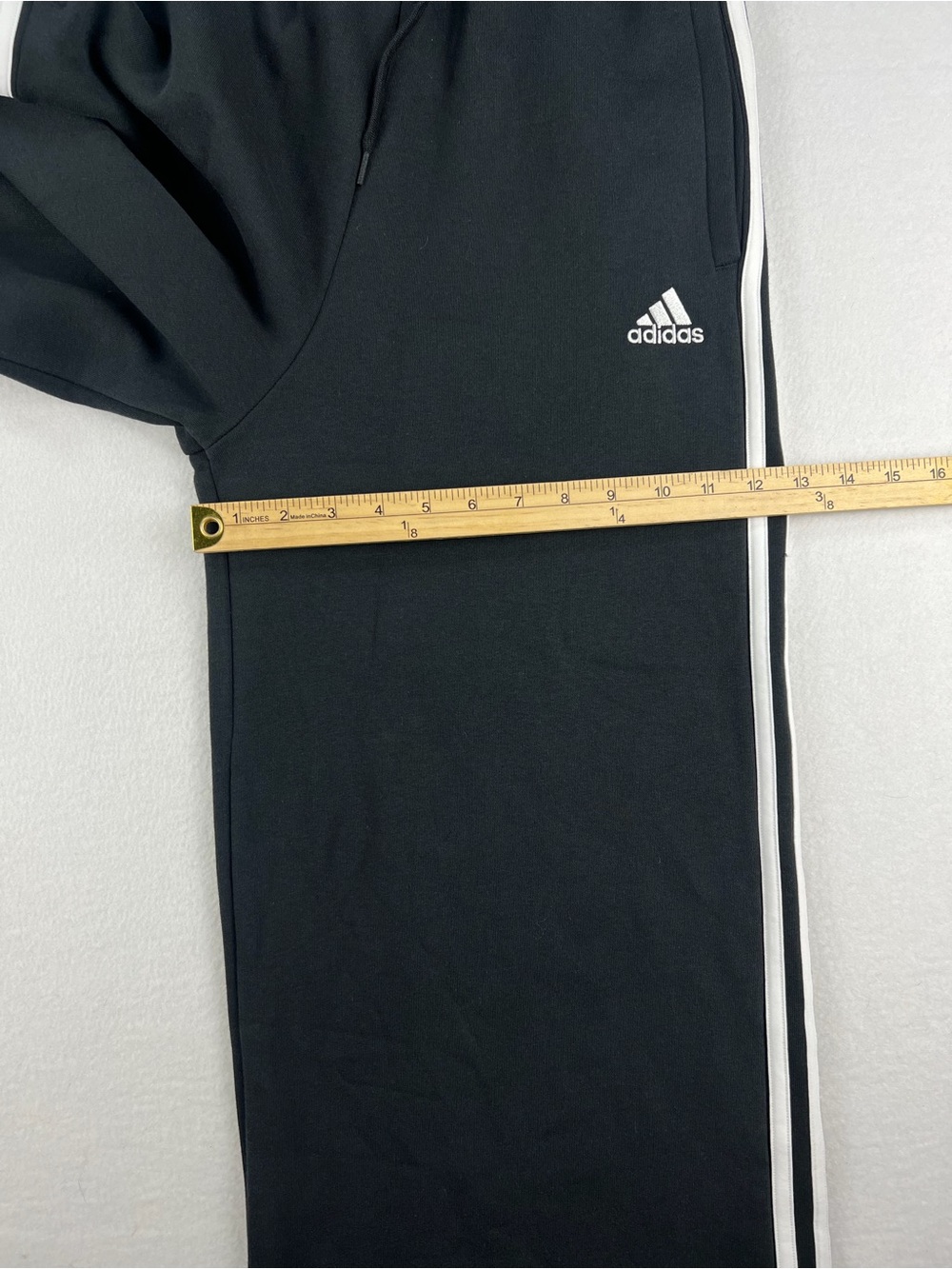 Adidas Womens Classic Striped Wide Leg Baggy Fleece Sweatpants Size S - Picture 11 of 11